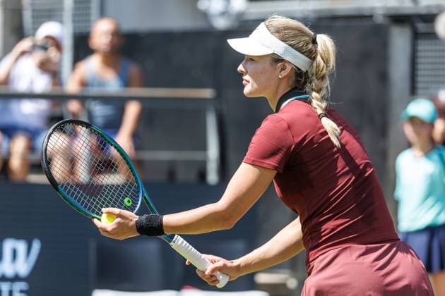 Berlin, 14 06 25, Tennis ecotrans Ladies Open Berlin at Steffi Graf Stadium Ladies, Singles, Kalinskaya Russia Seidel Germany Anna Kalinskaya Russia beats Berlin Tennis Open by HYLO 2025