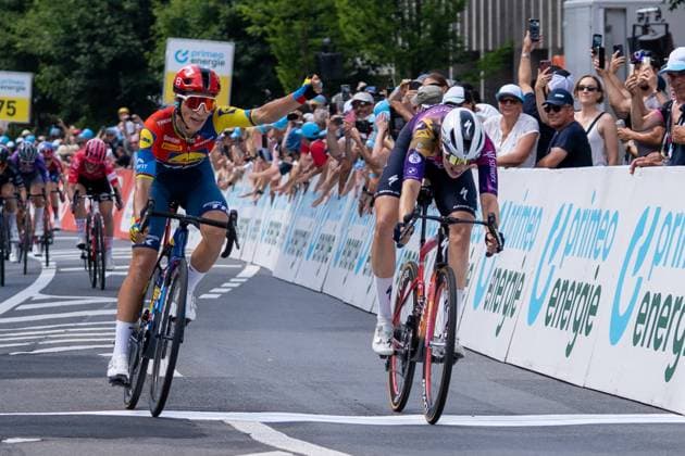 Küssnacht, Schweiz, June 14, 2025 Photofinish and Sprint wins for BALSAMO Elisa (LIDL - TREK) during the Stage 3, Tour de Suisse Women 2025 Host in Küssnacht SZ (Pascal von Büren SPP) Copyright: xPascalxvonxBürenx xSPPx spp-en-PaVoBSp-Pavo-TDS-Women-46