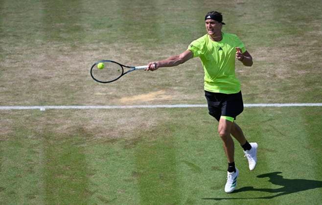 Alexander Zverev GER Action Tennis Men BOSS Open ATP 250 Stuttgart 2025 Weissenhof BOSS Open ATP 250 Stuttgart 2025
