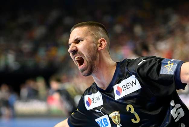 Cheers Fabian WIEDE B Handball Champions League Final Four 2025, semi-final, Fuechse Berlin B HBC Nantes NAN , on 14 06 2025 in Cologne Germany Â
