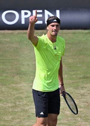 Alexander Zverev GER jubilation, joy, emotion, emotional, cheers, happiness, happy, gesture gesture tennis men BOSS Open ATP 250 Stuttgart 2025 Weissenhof BOSS Open ATP 250 Stuttgart 2025