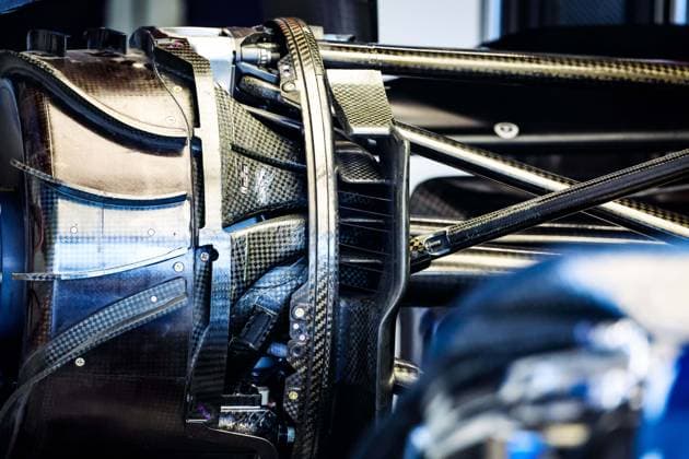 F1 - CANADIAN GRAND PRIX 2025 Alpine F1 Team A525, mechanical detail of rear braking system and suspensions during the Formula 1 Pirelli Grand Prix du Canada 2025, 10th round of the 2025 FIA Formula One World Championship, WM, Weltmeisterschaft from June 14 to 16, 2025 on the Circuit Gilles Villeneuve, in MontrÃ al, Canada - MontrÃ alCanada  Copyright: xFLORENTxGOODENx