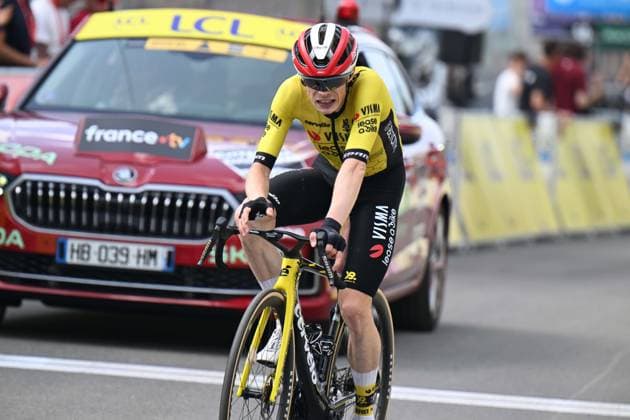 14-06-2025 Criterium Du Dauphine Libere; Tappa 07 Grand Algueblanche - Valmeinier 1800; 2025, Visma - Lease A Bike; Vingegaard, Jonas; Valmeinier 1800; 
