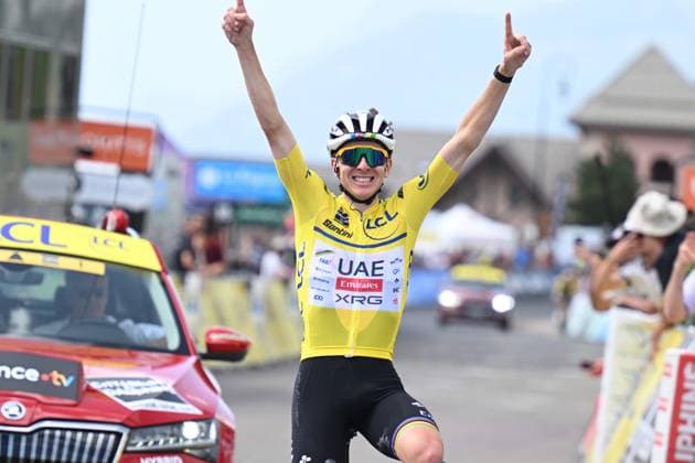 14-06-2025 Criterium Du Dauphine Libere; Tappa 07 Grand Algueblanche - Valmeinier 1800; 2025, Uae Team Emirates - Xrg; Pogacar, Tadej; Valmeinier 1800; 