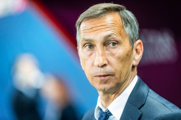 SLOVAKIA U21, U 21 - ITALY U21 Head coach of Italy U21 Carmine Nunziata during the UEFA European Under-21 Championship 2025 Group A football match between Slovakia U21 and Italy U21. Stadium City Arena, Trnava, Slovakia, June 14, 2025. Photo by Branislav Racko Copyright: xx _BRR1068