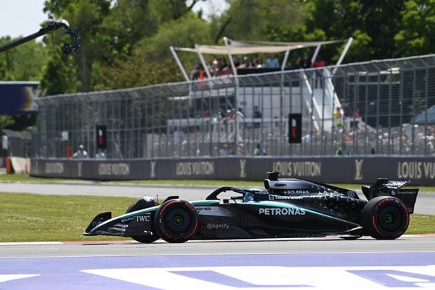 FORMULA 1 PIRELLI GRAND PRIX DU CANADA 2025 14 06 2025, Circuit Gilles Villeneuve, Montreal, FORMULA 1 PIRELLI GRAND PRIX DU CANADA 2025 , pictured George Russell GBR , Mercedes AMG Petronas Formula One Team nordphotoxGmbHx xBratic nph00250
