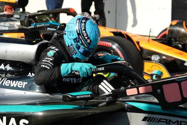George Russell (GBR), Mercedes-AMG Petronas F1 Team, 63, wins the pole during qualifying during Pirelli Grand Prix du Canada 2025 - Qualifying, Formula 1 Championship in Montreal, Canada, June 14 2025  Copyright: xScottxColeman IPAxSportx xipa-agency.netx xx IPA_59058039 IPA_Agency_IPA59058039