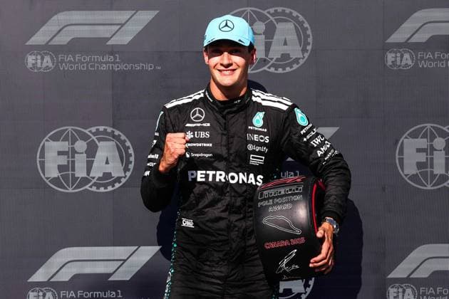 F1 - CANADIAN GRAND PRIX 2025 RUSSELL George (gbr), Mercedes AMG F1 Team W16, portrait during the Formula 1 Pirelli Grand Prix du Canada 2025, 10th round of the 2025 FIA Formula One World Championship, WM, Weltmeisterschaft from June 14 to 16, 2025 on the Circuit Gilles Villeneuve, in MontrÃ al, Canada - MontrÃ alCanada  Copyright: xEricxAlonsox