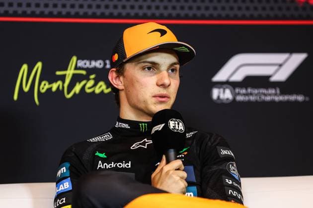 F1 - CANADIAN GRAND PRIX 2025 PIASTRI Oscar (aus), McLaren F1 Team MCL39, portrait press conference, PK, Pressekonferenz during the Formula 1 Pirelli Grand Prix du Canada 2025, 10th round of the 2025 FIA Formula One World Championship, WM, Weltmeisterschaft from June 14 to 16, 2025 on the Circuit Gilles Villeneuve, in MontrÃ al, Canada - MontrÃ alCanada  Copyright: xEricxAlonsox