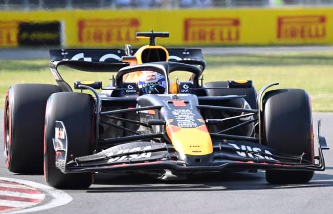 June 14, 2025, Montreal, Qc, CANADA: Red Bull Racing driver Max Verstappen, of the Netherlands, drives during the qualification session at the Canadian Grand Prix Saturday, June 14, 2025 in Montreal. Max Verstappen  - ZUMAc35_ 20250614_zaf_c35_129 Copyright: xJacquesxBoissinotx