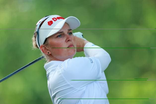 Meijer LPGA, Golf Damen Classic for Simply Give BELMONT, MICHIGAN - JUNE 14: Nanna Koerstz Madsen of Smoerum, Denmark looks from the 16th tee during the third round of the Meijer LPGA Classic for Simply Give golf tournament at Blythefield Country Club in Belmont, MI, USA Saturday, June 14, 2025. Belmont Michigan United States  Copyright: xAmyxLemusx originalFilename:lemus-meijerlp250614_np9a5.jpg
