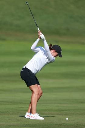 Meijer LPGA, Golf Damen Classic for Simply Give BELMONT, MICHIGAN - JUNE 14: Carlota Ciganda of Pamplona, Spain hits from the 16th fairway during the third round of the Meijer LPGA Classic for Simply Give golf tournament at Blythefield Country Club in Belmont, MI, USA Saturday, June 14, 2025. Belmont Michigan United States  Copyright: xAmyxLemusx originalFilename:lemus-meijerlp250614_npYTE.jpg