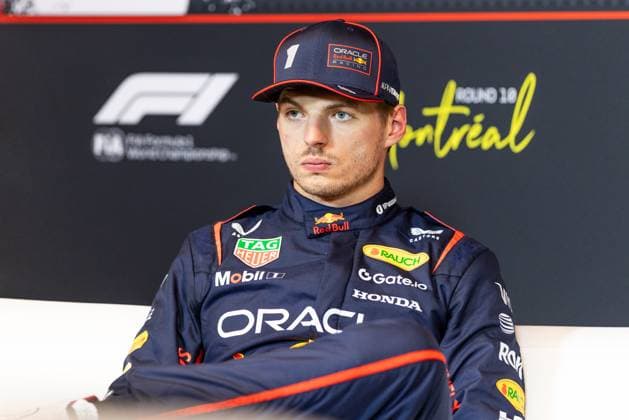 June 14, 2025, Montreal, Qc, Canada: MAX VERSTAPPEN (1) from Netherland, Red Bull racing team at press conference, PK, Pressekonferenz after a second position in qualification at Canadian F1 Grand Prix at Gilles Villeneuve circuit in Montreal, QC, Canada on 2025-06-14 Montreal Canada - ZUMAl189 20250614_zsp_l189_034 Copyright: xYannickxLegarex