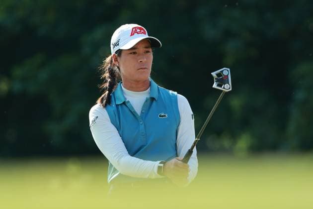 Meijer LPGA, Golf Damen Classic BELMONT, MICHIGAN-JUNE 14: Celine Boutier of France lines up her putt on the 18th green during the third round of the Meijer LPGA Classic for Simply Give golf tournament at Blythefield Country Club in Belmont, MI, USA Saturday, June 14, 2025. Belmont Michigan United States  Copyright: xJorgexLemusx originalFilename:lemus-meijerlp250614_npD1W.jpg