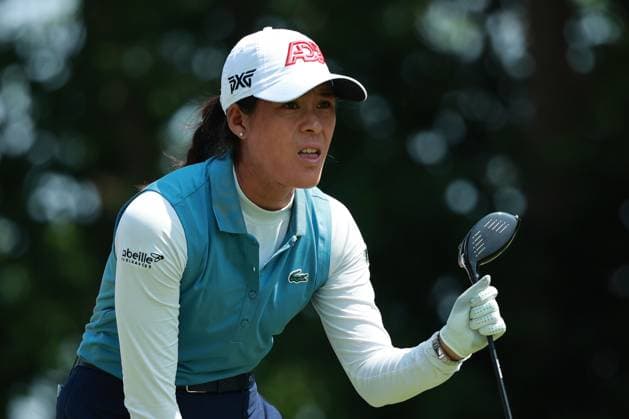 Meijer LPGA, Golf Damen Classic BELMONT, MICHIGAN-JUNE 14: Celine Boutier of France plays her tee shot on the 10th hole during the third round of the Meijer LPGA Classic for Simply Give golf tournament at Blythefield Country Club in Belmont, MI, USA Saturday, June 14, 2025. Belmont Michigan United States  Copyright: xJorgexLemusx originalFilename:lemus-meijerlp250614_npoor.jpg