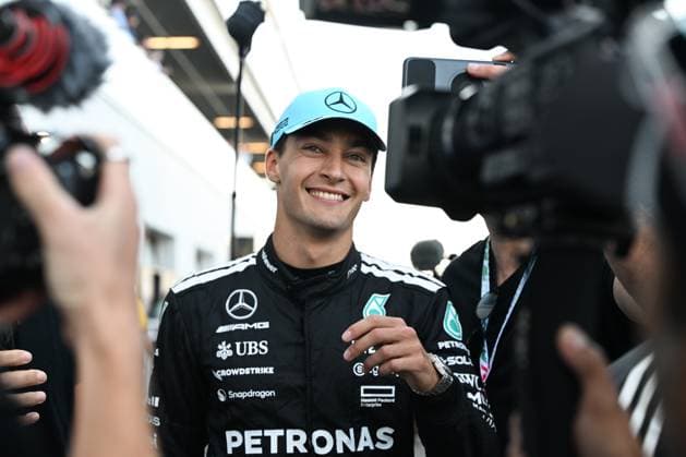 F1 Grand Prix Of Canada - Qualifying MONTREAL, CANADA JUNE 14: George Russell of Great Britain and Mercedes-AMG Petronas F1 Team leaves after speaking to the media following his win in the Qualifying Round for the Formula 1 Canadian Grand Prix at Circuit Gilles-Villeneuve in Montreal, Quebec, Canada, on June 14, 2025. Montreal Canada  Copyright: xArturxWidakx originalFilename:widak-f1grandp250614_npMFZ.jpg