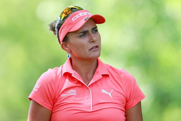 Meijer LPGA, Golf Damen Classic for Simply Give BELMONT, MICHIGAN - JUNE 14: Lexi Thompson of Delray Beach, Florida looks down the 16th fairwaty during the third round of the Meijer LPGA Classic for Simply Give golf tournament at Blythefield Country Club in Belmont, MI, USA Saturday, June 14, 2025. Belmont Michigan United States  Copyright: xAmyxLemusx originalFilename:lemus-meijerlp250614_np9J4.jpg