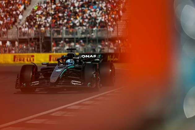 F1 - CANADIAN GRAND PRIX 2025 63 RUSSELL George (gbr), Mercedes AMG F1 Team W16, action during the Formula 1 Pirelli Grand Prix du Canada 2025, 10th round of the 2025 FIA Formula One World Championship, WM, Weltmeisterschaft from June 14 to 16, 2025 on the Circuit Gilles Villeneuve, in MontrÃ al, Canada - MontrÃ alCanada  Copyright: xXavixBonillax