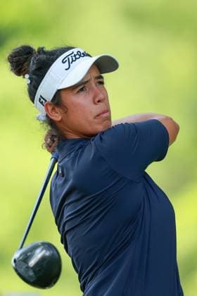 Meijer LPGA, Golf Damen Classic for Simply Give BELMONT, MICHIGAN - JUNE 14: Sofia Garcia of Asuncion, Paraguay hits from the 16th tee during the third round of the Meijer LPGA Classic for Simply Give golf tournament at Blythefield Country Club in Belmont, MI, USA Saturday, June 14, 2025. Belmont Michigan United States  Copyright: xAmyxLemusx originalFilename:lemus-meijerlp250614_np0ls.jpg