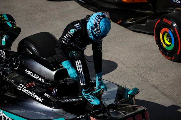 F1 - CANADIAN GRAND PRIX 2025 RUSSELL George (gbr), Mercedes AMG F1 Team W16, portrait during the Formula 1 Pirelli Grand Prix du Canada 2025, 10th round of the 2025 FIA Formula One World Championship, WM, Weltmeisterschaft from June 14 to 16, 2025 on the Circuit Gilles Villeneuve, in MontrÃ al, Canada - MontrÃ alCanada  Copyright: xXavixBonillax