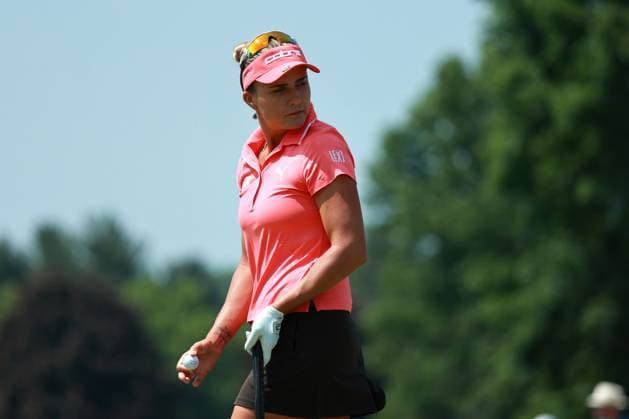 Meijer LPGA, Golf Damen Classic BELMONT, MICHIGAN-JUNE 14: Lexi Thompson of the United States walks on the 9th green during the third round of the Meijer LPGA Classic for Simply Give golf tournament at Blythefield Country Club in Belmont, MI, USA Saturday, June 14, 2025. Belmont Michigan United States  Copyright: xJorgexLemusx originalFilename:lemus-meijerlp250614_np8IZ.jpg