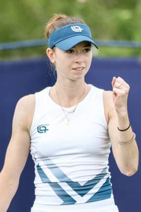 Ilkley Tennis Club, England, June 14th 2025: Simona Waltert during the WTA, Tennis Damen 125 Lexus Ilkley Open doubles final match with Vitalia Diatchenko and Eden Silva at Ilkley Tennis Club in Ilkley, England on June 14th 2025. (Sean Chandler SPP) Copyright: xSeanxChandlerx xSPPx spp-en-SeChSp-WTA 125 Lexus Ilkley Open Doubles Final Ilkley Tennis Club-132F5A1694