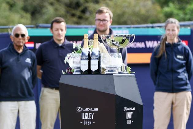 Ilkley Tennis Club, England, June 14th 2025: The winners trophy from the WTA, Tennis Damen 125 Lexus Ilkley Open doubles final at Ilkley Tennis Club, Ilkley, England, June 14th, 2025. (Sean Chandler SPP) Copyright: xSeanxChandlerx xSPPx spp-en-SeChSp-WTA 125 Lexus Ilkley Open Doubles Final Ilkley Tennis Club-102F5A1943