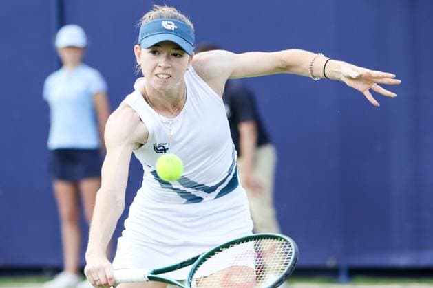 Ilkley Tennis Club, England, June 14th 2025: Simona Waltert during the WTA, Tennis Damen 125 Lexus Ilkley Open doubles final match with Vitalia Diatchenko and Eden Silva at Ilkley Tennis Club in Ilkley, England on June 14th 2025. (Sean Chandler SPP) Copyright: xSeanxChandlerx xSPPx spp-en-SeChSp-WTA 125 Lexus Ilkley Open Doubles Final Ilkley Tennis Club-202F5A1461