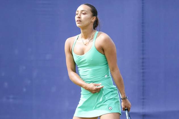 Ilkley Tennis Club, England, June 14th 2025: Eden Silva during the WTA, Tennis Damen 125 Lexus Ilkley Open doubles final match with Isabelle Haverlag and Simona Waltert at Ilkley Tennis Club in Ilkley, England on June 14th 2025. (Sean Chandler SPP) Copyright: xSeanxChandlerx xSPPx spp-en-SeChSp-WTA 125 Lexus Ilkley Open Doubles Final Ilkley Tennis Club-222F5A1517