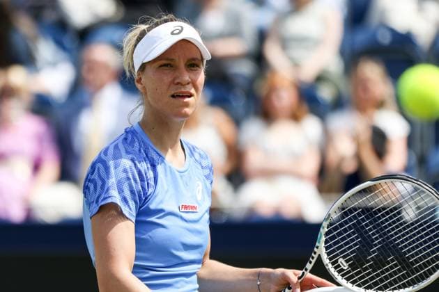 Ilkley Tennis Club, England, June 14th 2025: Viktorija Golubic during the WTA, Tennis Damen 125 Lexus Ilkley Open semi-final match with Iva Jovic at Ilkley Tennis Club in Ilkley, England on June 14th 2025. (Sean Chandler SPP) Copyright: xSeanxChandlerx xSPPx spp-en-SeChSp-WTA 125 Lexus Ilkley Open Semi-Finals Ilkley Tennis Club-12F5A0441