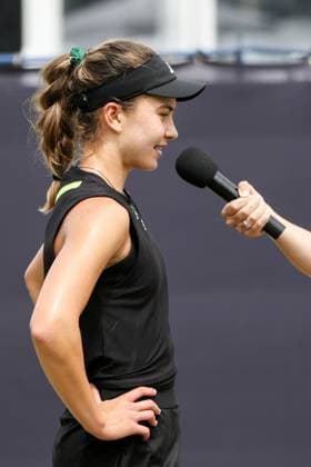 Ilkley Tennis Club, England, June 14th 2025: Iva Jovic after the WTA, Tennis Damen 125 Lexus Ilkley Open semi-final match with Viktorija Golubic at Ilkley Tennis Club in Ilkley, England on June 14th 2025. (Sean Chandler SPP) Copyright: xSeanxChandlerx xSPPx spp-en-SeChSp-WTA 125 Lexus Ilkley Open Semi-Finals Ilkley Tennis Club-132F5A1036