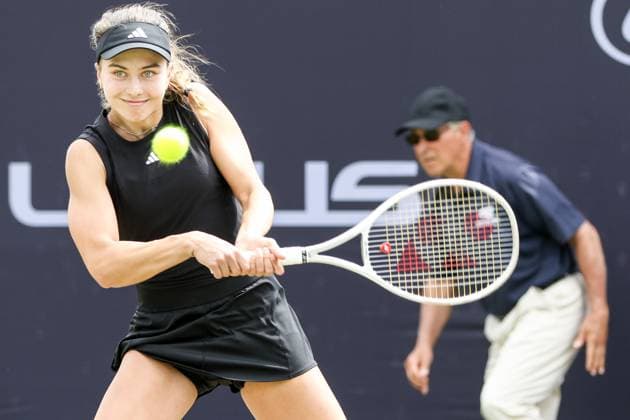 Ilkley Tennis Club, England, June 14th 2025: Iva Jovic during the WTA, Tennis Damen 125 Lexus Ilkley Open semi-final match with Viktorija Golubic at Ilkley Tennis Club in Ilkley, England on June 14th 2025. (Sean Chandler SPP) Copyright: xSeanxChandlerx xSPPx spp-en-SeChSp-WTA 125 Lexus Ilkley Open Semi-Finals Ilkley Tennis Club-162F5A0841