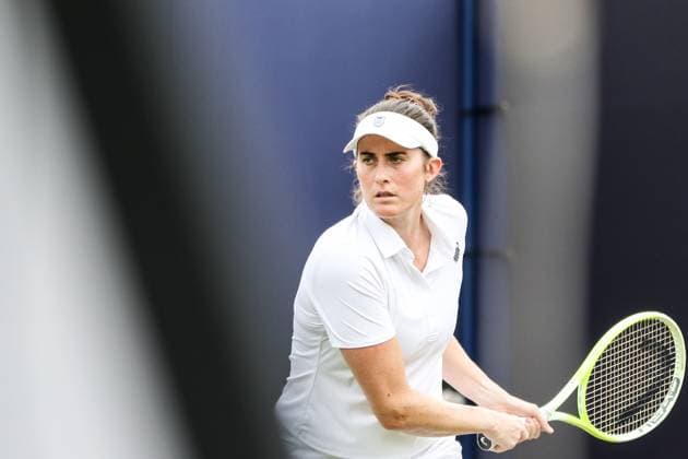 Ilkley Tennis Club, England, June 14th 2025: Rebecca Marino during the WTA, Tennis Damen 125 Lexus Ilkley Open semi-final match with Celine Naef at Ilkley Tennis Club in Ilkley, England on June 14th 2025. (Sean Chandler SPP) Copyright: xSeanxChandlerx xSPPx spp-en-SeChSp-WTA 125 Lexus Ilkley Open Semi-Finals Ilkley Tennis Club-82F5A1203