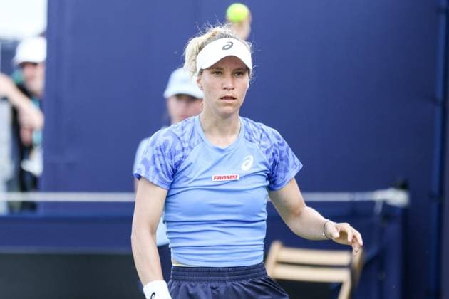Ilkley Tennis Club, England, June 14th 2025: Viktorija Golubic during the WTA, Tennis Damen 125 Lexus Ilkley Open semi-final match with Iva Jovic at Ilkley Tennis Club in Ilkley, England on June 14th 2025. (Sean Chandler SPP) Copyright: xSeanxChandlerx xSPPx spp-en-SeChSp-WTA 125 Lexus Ilkley Open Semi-Finals Ilkley Tennis Club-242F5A0474
