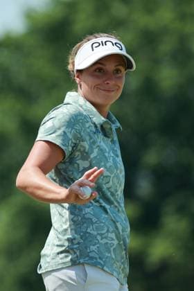 Meijer LPGA, Golf Damen Classic BELMONT, MICHIGAN-JUNE 14: Amanda Doherty of the United States on the 9th green during the third round of the Meijer LPGA Classic for Simply Give golf tournament at Blythefield Country Club in Belmont, MI, USA Saturday, June 14, 2025. Belmont Michigan United States  Copyright: xJorgexLemusx originalFilename:lemus-meijerlp250614_npNwi.jpg