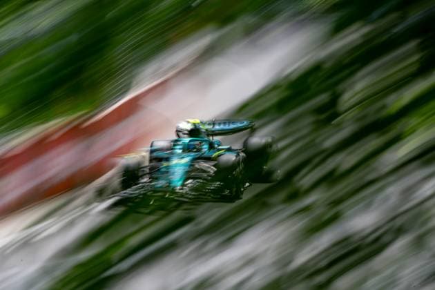 MONTREAL, CANADA: Fernando Alonso, racing for the Aston Martin F1 team during the 2025 Formula 1 Canadian Grand Prix at the Circuit Gilles Villeneuve in Montreal, Canada