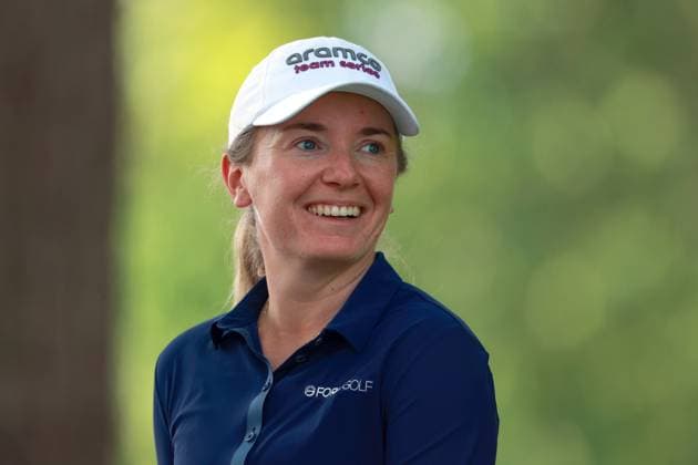 Meijer LPGA, Golf Damen Classic for Simply Give BELMONT, MICHIGAN - JUNE 14: Bronte Law of England looks from the 16th tee during the third round of the Meijer LPGA Classic for Simply Give golf tournament at Blythefield Country Club in Belmont, MI, USA Saturday, June 14, 2025. Belmont Michigan United States  Copyright: xAmyxLemusx originalFilename:lemus-meijerlp250614_np3zQ.jpg