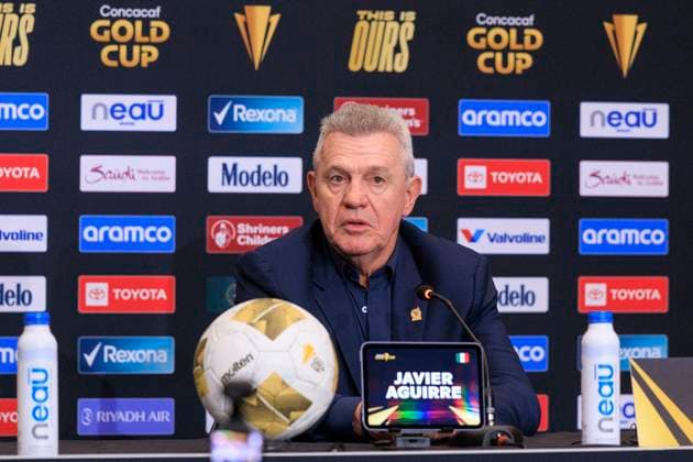 June 14, 2025, Inglewood, California, USA: Head coach, Javier Aguirre of Mexico during a press conference, PK, Pressekonferenz after winning the 2025 CONCACAF Gold Cup game against the Dominican Republic on Saturday June 14, 2025 at SoFi Stadium in Inglewood, California. Mexico defeats Dominican Republic, 3-2. JAVIER ROJAS PI Inglewood USA - ZUMAp124 20250614_zaa_p124_023 Copyright: xJavierxRojasx