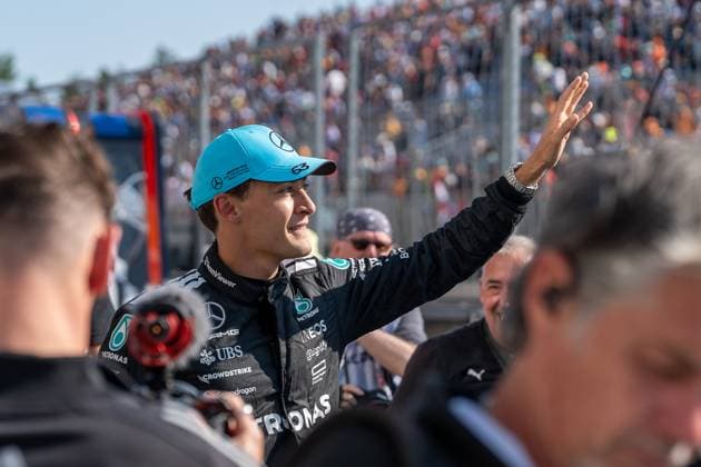 George Russell Mercedes AMG Petronas F1 Team, Great Britain, 63 , CAN, Formula 1 World Championship, Canadian Grand Prix, Circuit Gilles Villeneuve, Qualifying, 2025 season, 14 06 2025 CAN, Formula 1 World Championship, Canadian Grand Prix, Circuit Gilles Villeneuve, Qualifying, 2025 season, 14 06 2025 Montreal Copyright: xEibner-Pressefoto MarcelxFischerx EP_MFI