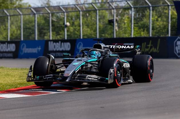 George Russell Mercedes AMG Petronas F1 Team, Great Britain, 63 in W16, CAN, Formula 1 World Championship, Canadian Grand Prix, Circuit Gilles Villeneuve, Qualifying, 2025 season, 14 06 2025 CAN, Formula 1 World Championship, Canadian Grand Prix, Circuit Gilles Villeneuve, Qualifying, 2025 season, 14 06 2025 Montreal Copyright: xEibner-Pressefoto MarcelxFischerx EP_MFI
