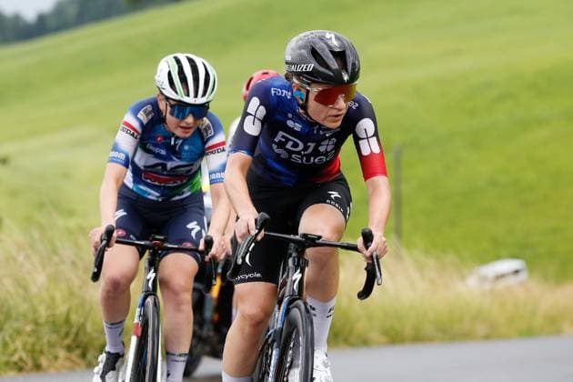 TDS Women Loes Adegeest NED Team FDJ Suez 15 06 2025 Kuessnacht, SWITZERLAND, Tour de Suisse Women 4 Stage Loes Adegeest NED Team FDJ Suez on the ascent to Michaelskreuz