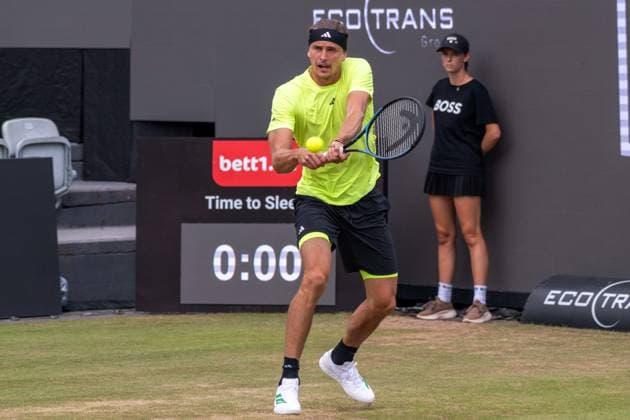 Alexander Zverev GER xettx, Germany, Stuttgart, 15 06 2025, Tennis, Boss Open, 2025, Final, A Zverev GER T Fritz USA , TC Weissenhof, Center Court