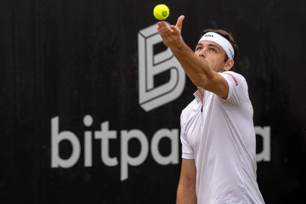 Taylor Fritz USA xettx, Germany, Stuttgart, 15 06 2025, Tennis, Boss Open, 2025, Final, A Zverev GER T Fritz USA , TC Weissenhof, Center Court