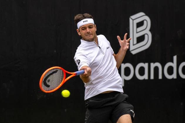 Taylor Fritz USA xettx, Germany, Stuttgart, 15 06 2025, Tennis, Boss Open, 2025, Final, A Zverev GER T Fritz USA , TC Weissenhof, Center Court