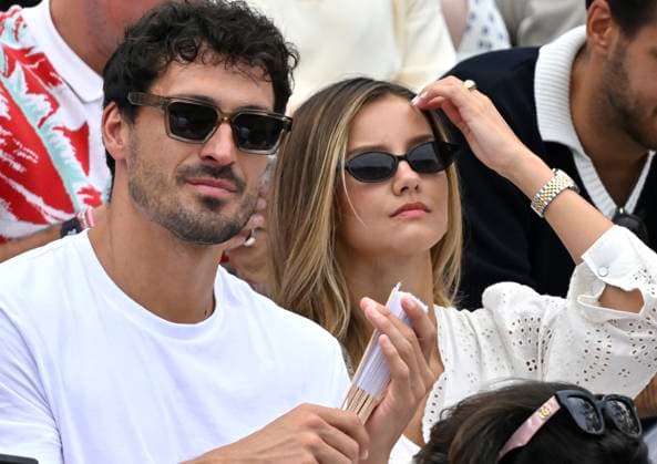 on the tribune Mats Hummels with girlfriend Nicola Cavanis Tennis Men BOSS Open ATP 250 Stuttgart 2025 Weissenhof BOSS Open ATP 250 Stuttgart 2025