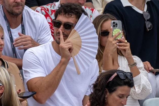 Mats Hummels with his girlfriend Nicola Cavanis xettx, Germany, Stuttgart, 15 06 2025, Tennis, Boss Open, 2025, Final, A Zverev GER T Fritz USA , TC Weissenhof, Center Court