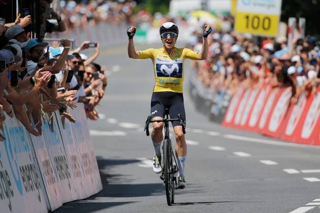 TDS Women Winner Marlen Reusser SUI Team Movistar 15 06 2025 Kuessnacht, SWITZERLAND, Tour de Suisse Women 4 Stage Kuessnacht Kuessnacht Winner Marlen Reusser SUI Team Movistar