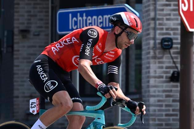 Elfstedenronde 2025 Cycling Race BRUGGE, BELGIUM - JUNE 15 : Capiot Amaury (BEL) of Arkea - B&B Hotels during the 43th edition of Elfstedenronde an UCI Class 1.1 one day cycling road race for Men Elite of 196 km with start in Brugge and finish in Brugge on June 15, 2025 in Brugge, Belgium, 15 06 2025 ( Motordriver Guy De Vuyst - Brugge Belgium  Copyright: xNicoxVereeckenx