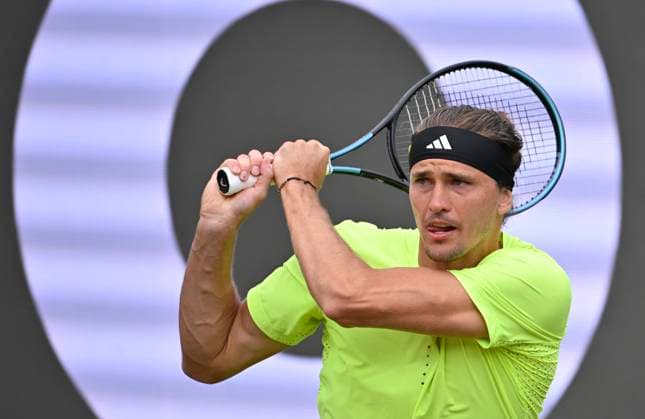 Alexander Zverev GER Action Tennis Men BOSS Open ATP 250 Stuttgart 2025 Weissenhof BOSS Open ATP 250 Stuttgart 2025