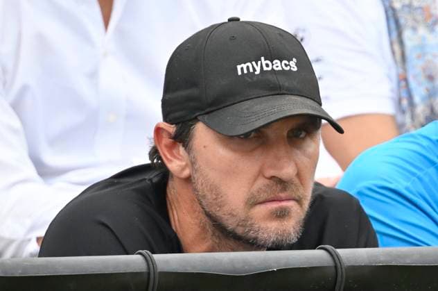 on the tribune Mischa Zverev, brother of Alexander Zverev GER Tennis Men BOSS Open ATP 250 Stuttgart 2025 Weissenhof BOSS Open ATP 250 Stuttgart 2025